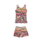 Tulips Field Tree Kids  Boyleg Swimsuit
