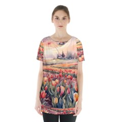 Skirt Hem Sports Top 