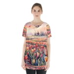 Tulips Field Tree Skirt Hem Sports Top