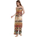Spaghetti Top Long Pants Satin Pajamas Set 