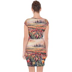 Capsleeve Drawstring Dress  