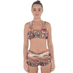Tulips Field Tree Racerback Boyleg Bikini Set