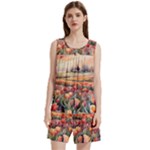 Tulips Field Tree Sleeveless Cozy Lounge Set 