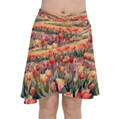 Chiffon Wrap Front Skirt 
