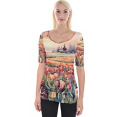 Wide Neckline T-Shirt 