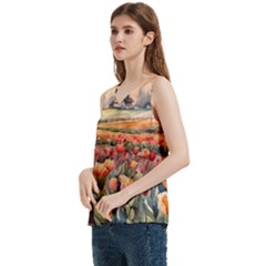 Women s V-Neck Sleeveless Satin Top 