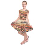 Tulips Field Tree Kids  Short Sleeve Dress