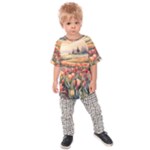 Tulips Field Tree Kids  Raglan T-Shirt