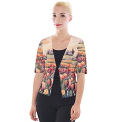 Cropped Button Cardigan 
