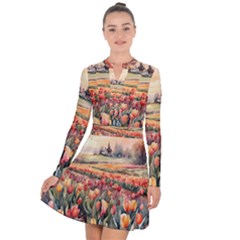 Long Sleeve Panel Dress 