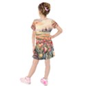 Kids  Short Sleeve Velvet Dress 