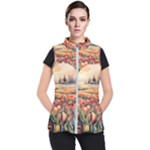 Tulips Field Tree Women s Puffer Vest