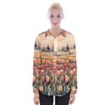 Tulips Field Tree Womens Long Sleeve Shirt