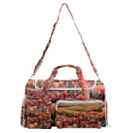 Tulips Field Tree Sports Gym Duffle Bag with Shoe Compartment