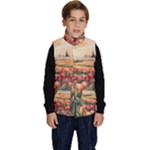 Tulips Field Tree Kid s Button Up Puffer Vest