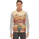Men s High Neck Button Up Puffer Vest 