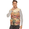 Men s High Neck Button Up Puffer Vest 