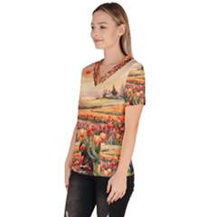 Women s V-Neck Scrub Top 