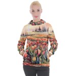 Tulips Field Tree Women s Hooded Pullover
