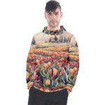 Tulips Field Tree Men s Pullover Hoodie