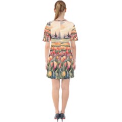 Sixties Short Sleeve Mini Dress 