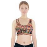 Tulips Field Tree Sports Bra With Pocket