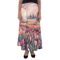 Flared Maxi Skirt 