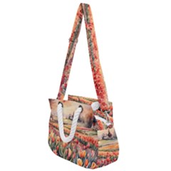Rope Handles Shoulder Strap Bag 