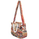Tulips Field Tree Rope Handles Shoulder Strap Bag