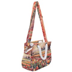 Rope Handles Shoulder Strap Bag 