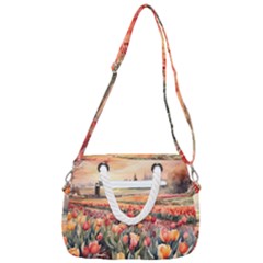 Rope Handles Shoulder Strap Bag 