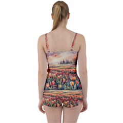 Tie Front Two Piece Tankini 