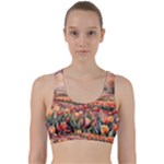 Tulips Field Tree Back Weave Sports Bra