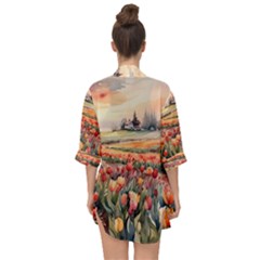 Open Front Chiffon Kimono 