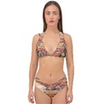 Tulips Field Tree Double Strap Halter Bikini Set