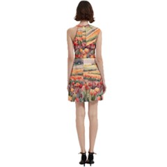 Cocktail Party Halter Sleeveless Dress With Pockets 