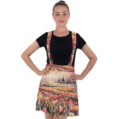 Velvet Suspender Skater Skirt 