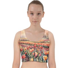Velvet Racer Back Crop Top 
