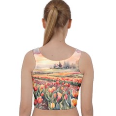Velvet Racer Back Crop Top 