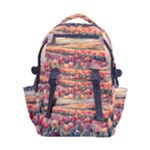 Tulips Field Tree Carry-on Double Buckle Travel Backpack