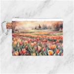 Tulips Field Tree Canvas Cosmetic Bag (Medium)