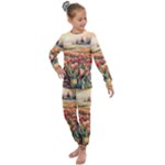 Tulips Field Tree Kids  Long Sleeve Set 