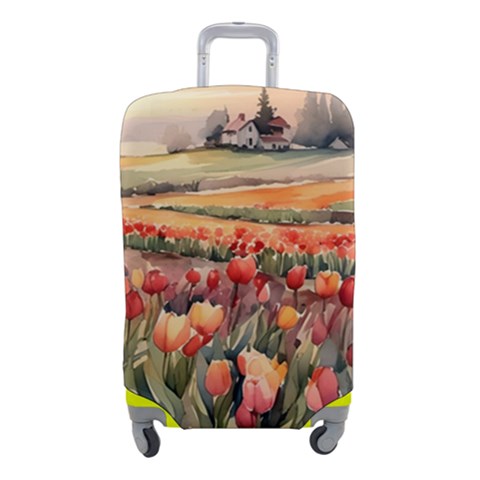 Tulips Field Tree Luggage Cover (Small) from ArtsNow.com