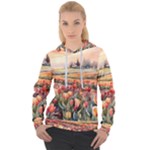 Tulips Field Tree Women s Overhead Hoodie