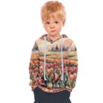 Tulips Field Tree Kids  Overhead Hoodie