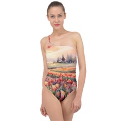 Classic One Shoulder Swimsuit 