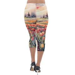 Lightweight Velour Capri Leggings  