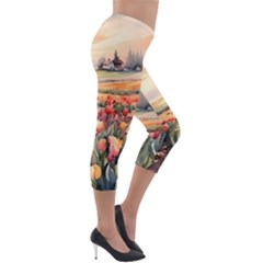 Lightweight Velour Capri Leggings  