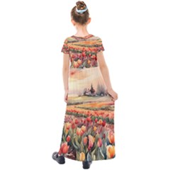 Kids  Short Sleeve Maxi Dress 