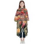 Tulips Field Tree Kids  Hooded Rain Ponchos